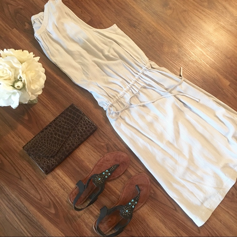 Loft Size 26 Waist Defined Striped Dress